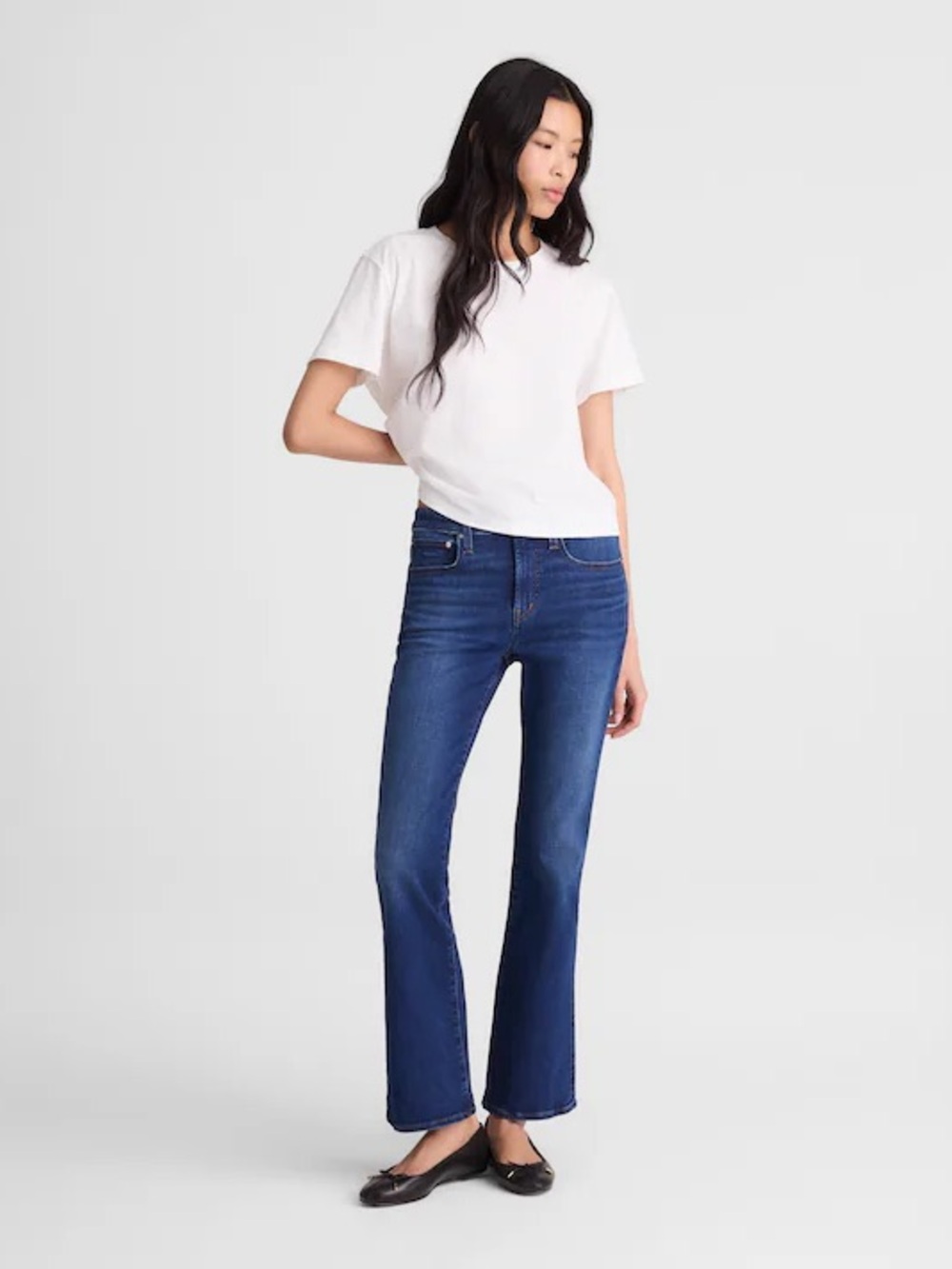 Madewell The Short Flare Crop Jean in Super Stretch Denim Osgoode Wash Sz 30 NWT